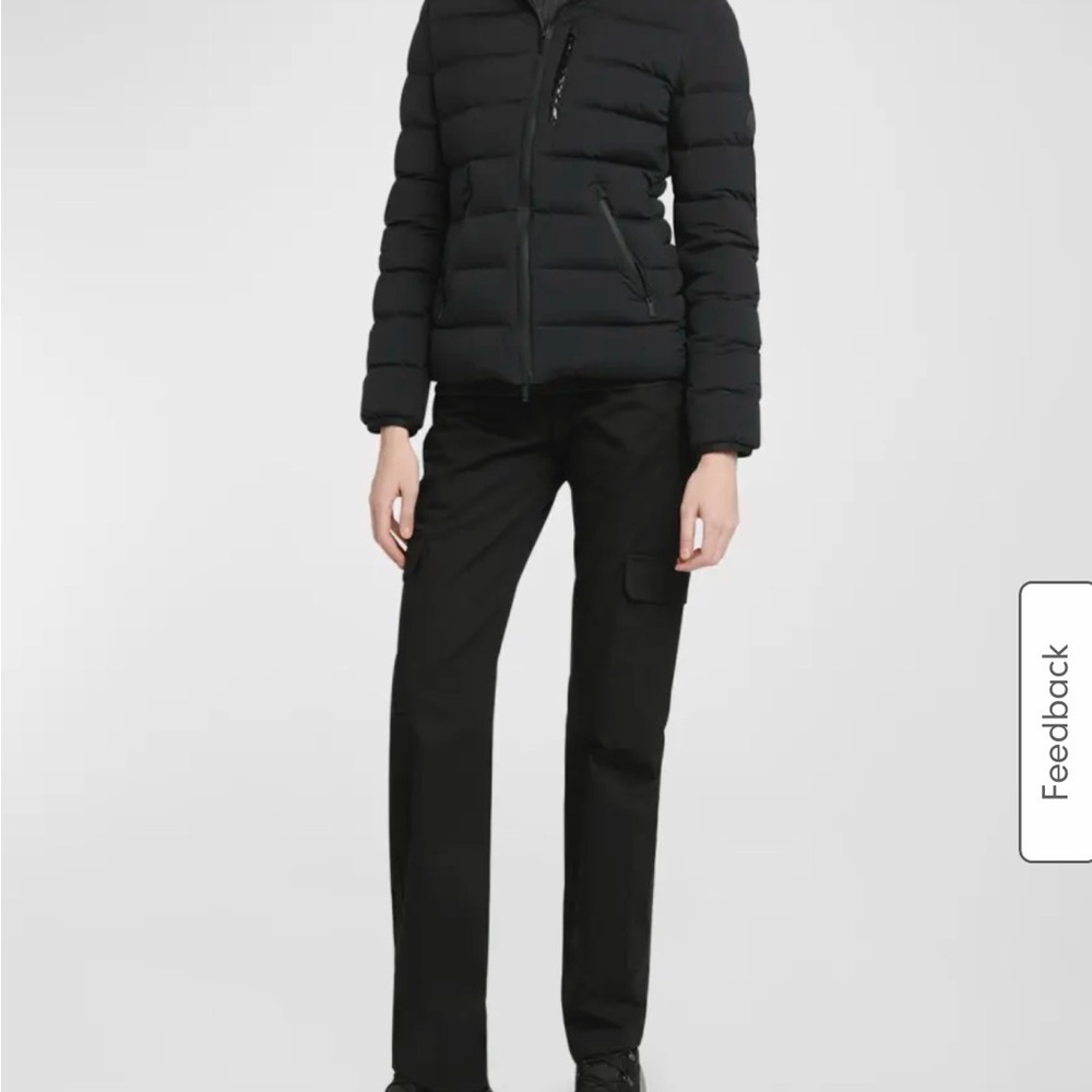 Women’s Herbe Moncler Black Hooded Puffer Jacket size Moncler 2 - Picture 5 of 12